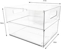 Boîte de rangement extensible transparente et durable sans BPA, longueur réglable, pour chambre d'enfant, placard, salle de loisirs créatifs