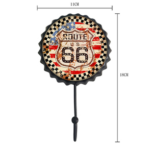 Autocollant de réfrigérateur en fer imprimé avec motif personnalisé, support mural rétro, crochet décoratif mural pour garage, bar et cuisine - Product Image 3