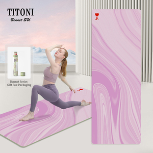 <span class=keywords><strong>TITONI</strong></span> Premium tapis de sol de gymnastique en caoutchouc PU chaud 5mm 6mm épaisseur confortable et résistant à la sueur ensemble de tapis de Yoga personnalisé de haute qualité - Product Image 1