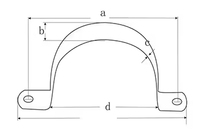 Collier de serrage flexible à deux trous pour tubes électriques métalliques IMC RMC en fonte de fer galvanisé