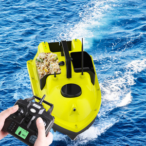 D18B <b>Rc</b> Fishing Bait Boat 54x27x21cm 3 Hoppers Remote <b>Control</b> One-Key Return Battery Powered Yellow - Product Image 3