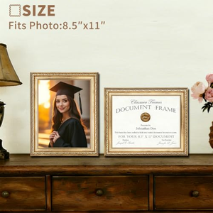 Retro <b>Gold</b> Wedding Photo <b>Frame</b> 7" 8" A4 Classic Style <b>Picture</b> <b>Frame</b> Wall Mounted A3 Wholesale Photo <b>Frame</b> - Product Image 2