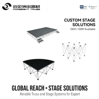 Plateforme de Scène/Podium en Aluminium pour DJ, Certifiée TUV, Capacité de Charge 750KG/M², Option Escalier pour Concerts en Direct