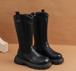 Chaussures pour filles, bottes longues pour enfants, nouvelles bottes hautes pour bébé fille, automne et hiver, avec doublure en polaire - Product Image 2