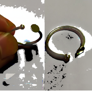 Bague en argent sterling avec anneau plat rond, taille US 8 à 10, réglable, accessoires en argent sterling au meilleur prix - Product Image 1