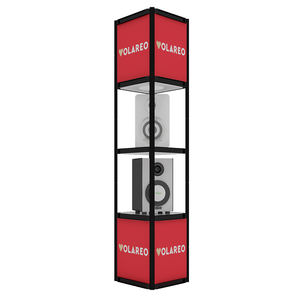 Rak Pameran Lipat 4 Tingkat Bentuk Persegi dan Bulat, Model Retractable Twist Tower - Product Image 6