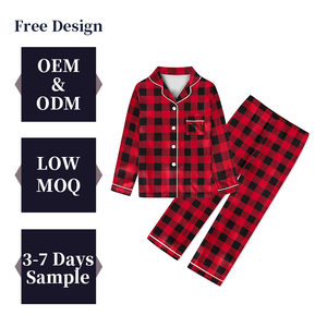 Ensembles de vêtements pour filles 2025 Meilleures offres Printemps Hiver à manches longues Filles Garçons Pyjamas Col rond Respirant Ensembles de vêtements pour filles soyeux - Product Image 1