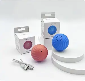 Pet tedarikçisi akıllı kendinden hareketli elektrikli köpek zıplatma evcil hayvan topu şarj edilebilir interaktif köpek oyuncak topu elektronik köpek oyuncak