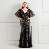 16272-S # super taille la robe de soirée musulmane arabe royale longues robes de soirée grande taille maman robes de soirée de demoiselles d'honneur
