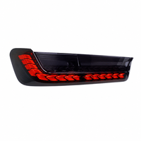Feux arrière LED noirs fumés modifiés, guide de lumière rouge effet écaille de dragon, feu stop et de recul, montage direct pour BMW G20 2020, pièces de mise à niveau automobile