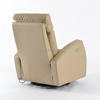 Fauteuil pivotant et inclinable moderne pour chambre d'enfant, avec base en métal et revêtement en tissu, idéal pour salon ou chambre.