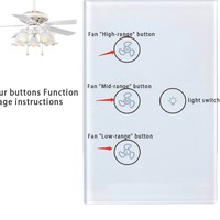 Interruptor de Cortina Inteligente WiFi de 120V, 1 Gang, 2 Vías, Panel Táctil de Vidrio, Control Remoto por App, Voz, Alexa, Google, 600W para Hogar y Oficina