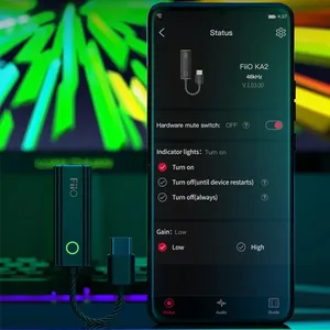 Amplificador de Auriculares <span class=keywords><strong>FiiO</strong></span> JadeAudio KA2 Mini, DAC USB Tipo-C/Lightning, Cable de Audio de 44 mm, Chips Duales CS43131, PCM384 DSD256 - Product Image 5