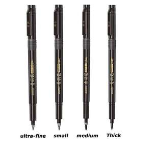 1 ensemble de stylos de calligraphie et lettrage à la main, brosse à recharge flexible, lot de marqueurs pour <span class=keywords><strong>Signature</strong></span>, <span class=keywords><strong>dessin</strong></span>, calligraphie, 4 tailles - Product Image 2