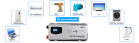 Onduleur solaire hors réseau 2KW 2KVA US 12V vers 120V avec chargeur CA et transformateur toroïdal pour énergie solaire de secours