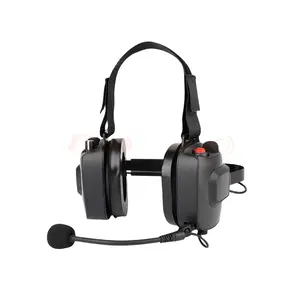 إلغاء الضوضاء RayTalk خلف سماعة الرأس لسماعات الرأس الثقيلة مع ميكروفون لأجهزة الراديو في اتجاهين