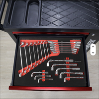 Carro/Carrito de Herramientas Personalizable OEM/ODM 2025 con Juego de Herramientas Mecánicas para Reparación de Automóviles de 155 Piezas, Capacidad de 300 kg, Cerradura con Llave