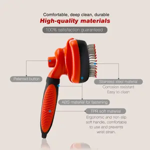 Meilleure vente Brosse auto-nettoyante pour le toilettage des poils de chien et de chat