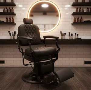 Chaise de barbier haut de gamme, chaises de coiffure, chaises de style pour salon de coiffure - Product Image 1