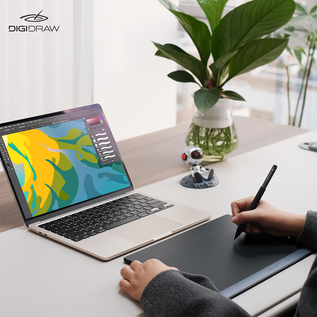 DigiDraw TW410 16384 Pressure Graphics Drawing Tablet Wireless Digital Art Tablet BT 5.0 for Beginners