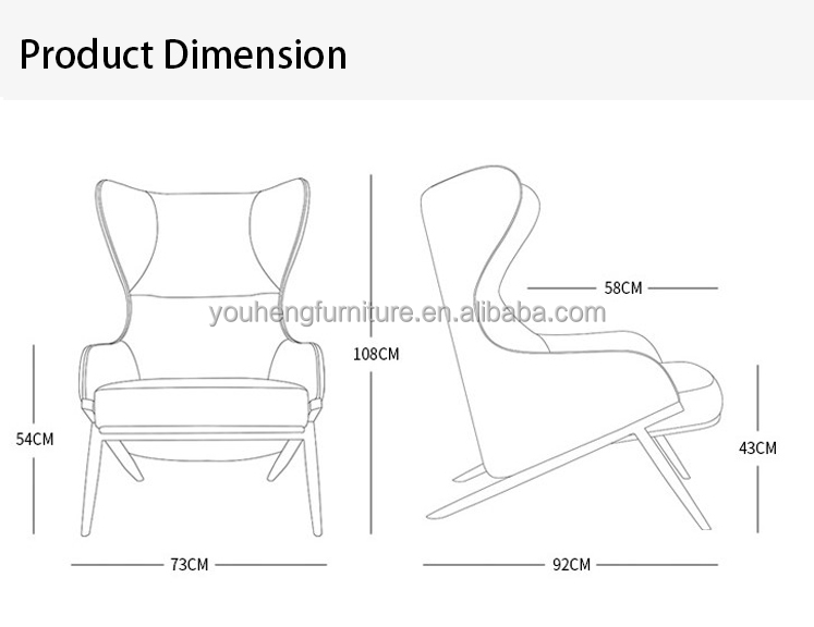 Modern living room lounge recliner Luxury stainless steel Nordic leisure armchair single sofa lazy chair