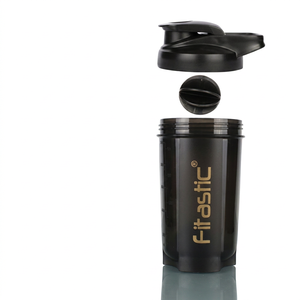 Plastic <b>Protein</b> Shaker <b>Bottle</b> With Lid Reusable For Travel Minimalist Design 500ml - Product Image 1
