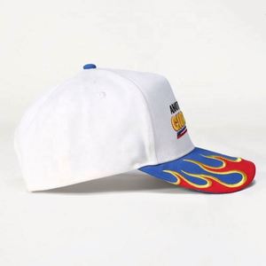 Casquette de baseball unisexe sportive en sergé de coton 5 panneaux de haute qualité, personnalisable OEM, avec logo brodé à la main et visière incurvée - Product Image 4