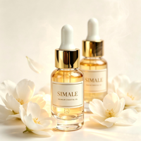 Flacon compte-gouttes de luxe en verre transparent à base épaisse, flacon vide personnalisable, réutilisable pour sérum, huile essentielle, mascara