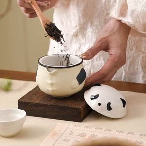 Креативный портативный дорожный чайный набор <span class=keywords><strong>M</strong></span> Creative Panda Kung Fu из керамики Чаочжоу с чайником и чашками, в подарочной упаковке - Product Image 3
