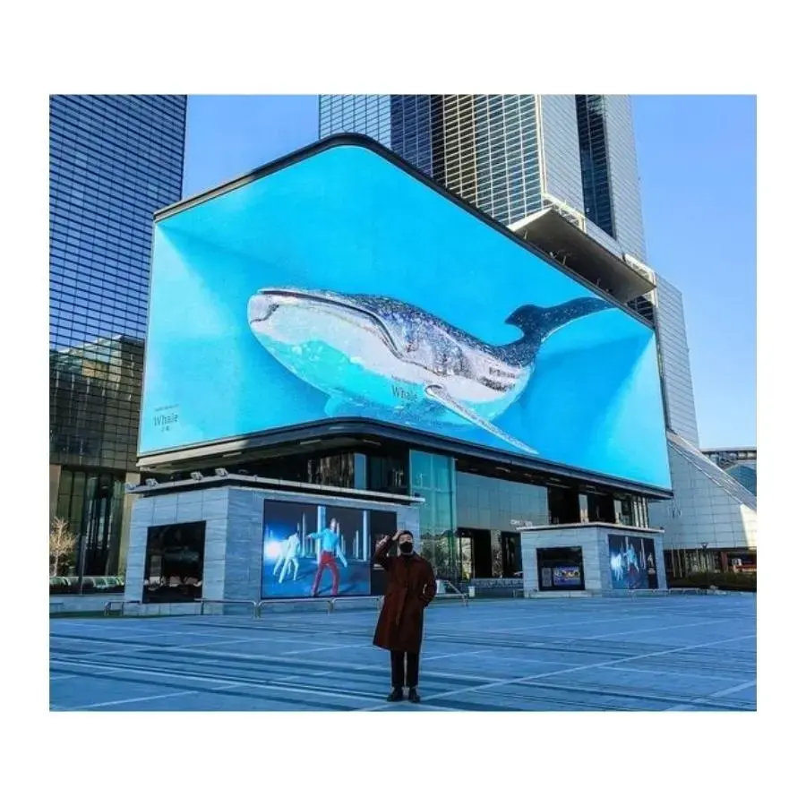 Écran LED extérieur hologramme panneau d'affichage extérieur 3D géant vidéo mur Hd lecteur publicitaire Pantalla écran de signalisation numérique Led