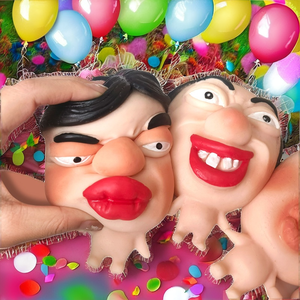 Hot Selling Tiktok Big Head Full Lips Masked Person Kids' Stress Relief <b>Squishy</b> Toy TPR Silicone Pimple Squeezing Squeeze Toys - Product Image 2