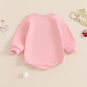 Sudadera Romper de Invierno para Bebé Niña con Bordado Sherpa, Estilo Burbuja - Product Image 2