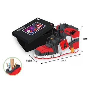 474 Cái DIY Khối Xây Dựng Nhỏ Sneaker <span class=keywords><strong>B</strong></span>àn Chải Nồi AJ Khối Sneaker Set Cho Trẻ Em Btc <span class=keywords><strong>Ltc</strong></span> Usdt Chấp Nhận - Product Image 5