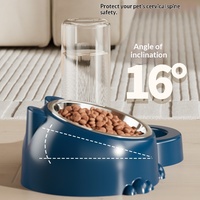 Fournitures pour animaux de compagnie, distributeur d'eau automatique à double bol en acier inoxydable, bols à nourriture et à eau de grande capacité pour chats et chiens, Chaozhou
