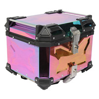 Déstockage Usine BK : Top Case Moto Épais en Titane Coloré 45L/65L/80L, Finition Miroir Électroplaqué en Alliage d'Aluminium