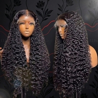 Perruque bouclée naturelle birmane en gros, densité 300%, dentelle transparente, perruques de cheveux humains bouclés birmanes, 100% perruque birmane originale brute