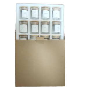 12 या एकल आइटम सीज़निंग बॉक्स बांस ढक्कन ग्लास मसाला बॉक्स के साथ स्टिकर कस्टम पैकिंग राउंड सुरक्षा भंडारण कंटेनर - Product Image 2