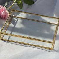 Boîte photo USB en verre pour le rangement et la présentation d'impressions, album en cristal doré, photographie de luxe, cadeau de mariage personnalisé, fait main