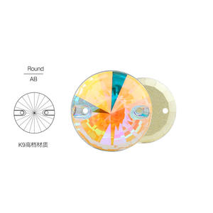 Selina Crystal K9 brillant <span class=keywords><strong>Satellite</strong></span> dos plat rond strass Double trou Strass pour bricolage, Nail Art et étui de téléphone - Product Image 4