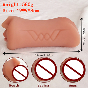 Double Ended Male Stroker Generasi ke-2 580g Hiasan Gigi Gel Lembut Sangat Realistis Tersedia di AS Dual Entry TPE Masturbator - Product Image 6