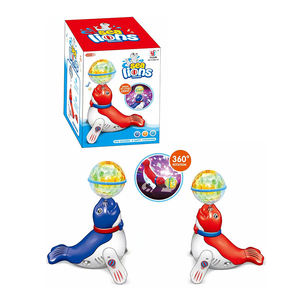 Toptan çocuklar dönen elektrikli oyuncaklar dans hayvanlar karikatür ördek elektrikli mühür Panda pet oyuncak ışık ve müzik ile - Product Image 4