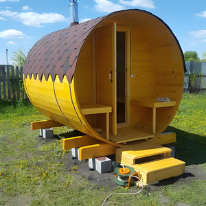 Sauna a Vapore Elettrica in Cedro Rosso per Esterni, Design Moderno Personalizzato per Ville e Magazzini - Product Image 3