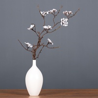 Kunstmatige kersenbloesem takje, decoratie voor thuis, gedroogde tak, theekamer ornament, bloemstuk accessoire, klein, sierlijk bloemmotief