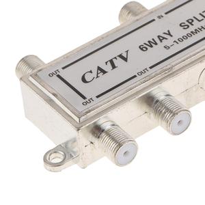 5 ~ 1000 Mhz Premium 6 voies <span class=keywords><strong>TV</strong></span> Singal répartiteurs 1 en 6 câbles coaxiaux RG6 pour téléviseurs magnétoscopes RF Radios <span class=keywords><strong>antenne</strong></span> - Product Image 2