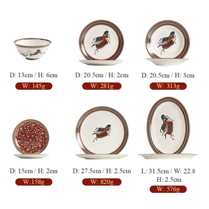 Juegos de <span class=keywords><strong>vajilla</strong></span> de lujo de estilo nórdico e inglés, <span class=keywords><strong>vajilla</strong></span> de cerámica blanca con borde dorado, juego de cena de porcelana china - Product Image 3