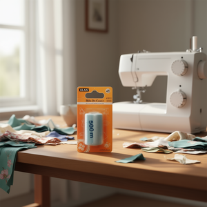 ด้ายเย็บผ้าอิลัน 500 ม. 40S/2 สีฟ้าอ่อน โพลีเอสเตอร์ สำหรับเย็บมือและเย็บจักร - Product Image 2