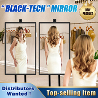 Nouveau miroir sur pied moderne et élégant pour salle de bain, miroir pleine longueur, miroir de dressing, miroir intelligent avec caméra pour magasin de vêtements