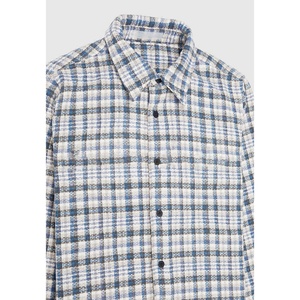 Chemise en flanelle à carreaux décontractée pour homme, sur mesure, en gros, 100% coton - Product Image 5