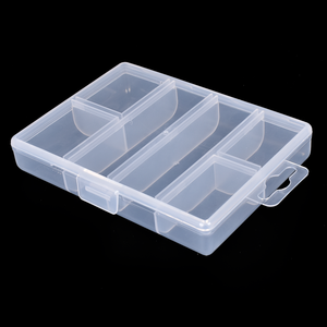 Hộp 6 Ngăn Bằng Nhựa Hình Vuông Hộp Đựng Móng Tay Trong Suốt Tùy Chỉnh Đa Năng Bán Sỉ - Product Image 2