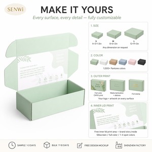Custom Eco Mailer <strong>Box</strong> with Inner Lid Print Corrugated Shipping <strong>Box</strong> for Skincare Beauty <strong>Wellness</strong> <strong>Subscription</strong> Brand - Product Image 3